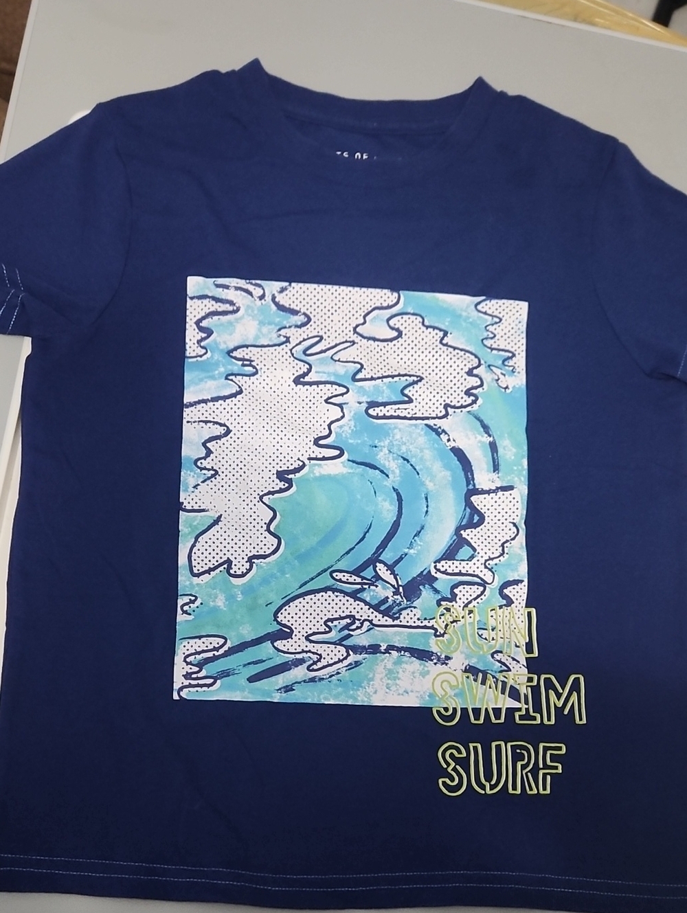 Boys Navy 'Swim Surf' Graphic Tee